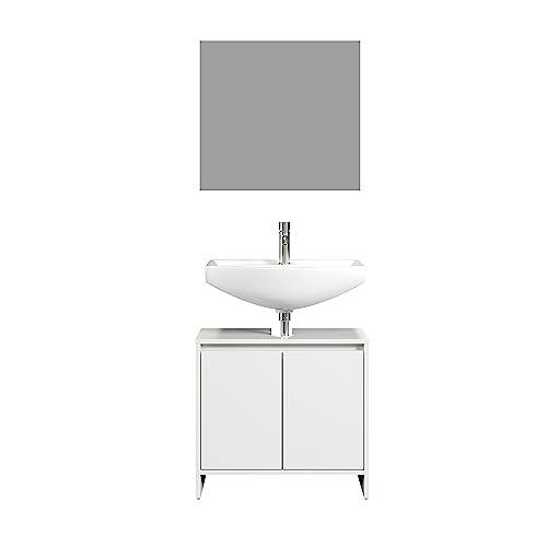 trendteam smart living - Basix - Badmöbel-Set (WBU und Badspiegel) - Weiß matt - (BxHxT) 60 x 164 x 28 cm - ideal für kleine oder Gäste-Badezimmer - kratzfest trendteam smart living - Basix - Badmöbel-Set (WBU und Badspiegel) - Weiß matt - (BxHxT) 60 x 164 x 28 cm - ideal für kleine oder Gäste-Badezimmer - kratzfest von trendteam smart living