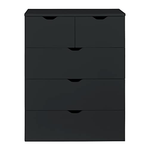 trendteam smart living - Kommode Schrank - Wohnzimmer - Basix - Aufbaumaß (BxHxT) 80 x 102 x 40 cm - Farbe Schwarz - 170903332 von trendteam smart living