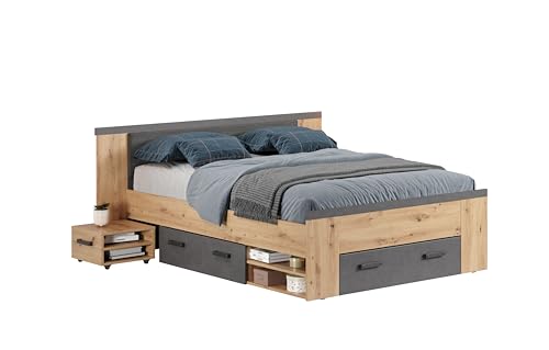 trendteam smart living Bett, Holzwerkstoff, Braun, (BxHxT) 190 x 87 203 cm von trendteam smart living