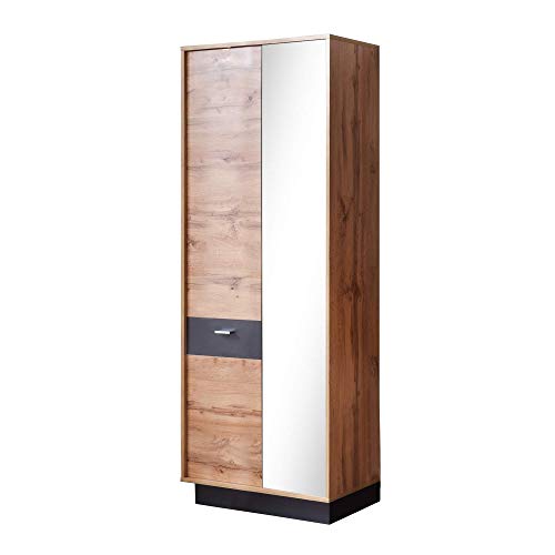 trendteam smart living - Garderobenschrank Schrank - Garderobe - Coast - Aufbaumaß (BxHxT) 69 x 191 x 35 cm - Farbe Grau - 174712783 von trendteam smart living