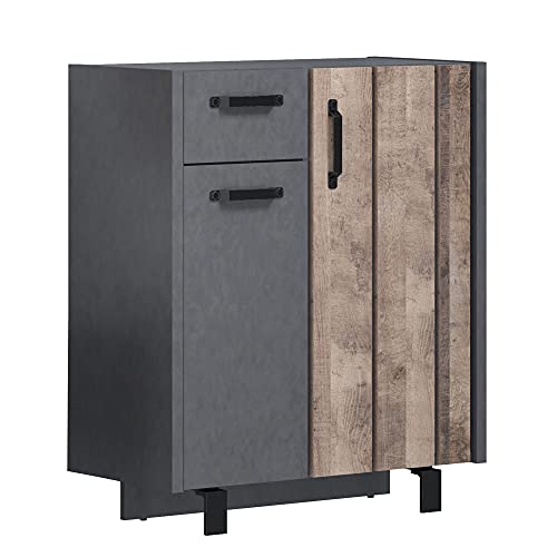 trendteam smart living - Schuhschrank Schuhkommode - Garderobe - Otis - Aufbaumaß (BxHxT) 83 x 96 x 38 cm - Farbe Matera mit Eiche Tabak - 202586748 von trendteam smart living