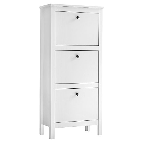 trendteam smart living - Schuhschrank Schuhkommode - Garderobe - Ole - Aufbaumaß (BxHxT) 55 x 126 x 29 cm - Farbe Weiß - 183981101 von trendteam smart living