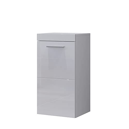 trendteam smart living - Hängeschrank Wandschrank - Badezimmer - Devon - Aufbaumaß (BxHxT) 35 x 68 x 33 cm - Farbe Weiß Hochglanz - 210780501 von trendteam smart living