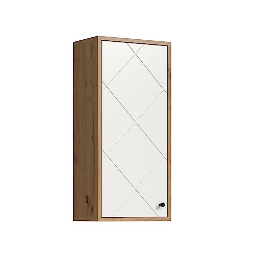 trendteam smart living - Hängeschrank Wandschrank - Badezimmer - Touch - Aufbaumaß (BxHxT) 36 x 77 x 22 cm - Farbe Artisan Eiche mit Weiß - 210250107 von trendteam smart living