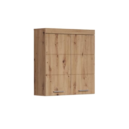 trendteam smart living - Amanda - Hängeschrank breit - Asteiche - 2 Einlegeböden - (BxHxT) 73 x 77 x 23 cm - Kratzfest von trendteam smart living