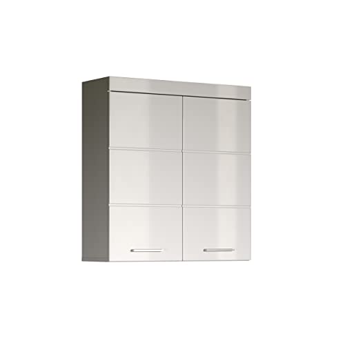 trendteam smart living - Hängeschrank breit - Bad - Amanda - Aufbaumaß (BxHxT) 73 x 77 x 23 cm - Farbe Weiß Hochglanz - 139350501 von trendteam smart living