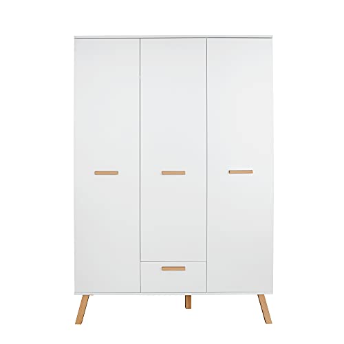 trendteam smart living - Kleiderschrank Schrank - Babyzimmer - Mats - Aufbaumaß (BxHxT) 130 x 190 x 60 cm - Farbe Weiß - 197661301 von trendteam smart living