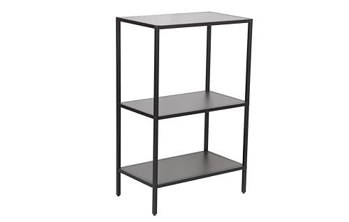 trendteam smart living - Lorin - Standregal - Schwarz - Badregal mit 2 offenen Fächern - (BxHxT) 51 x 80 x 30 cm - modernes Design mit stabilem Metallgestell von trendteam smart living