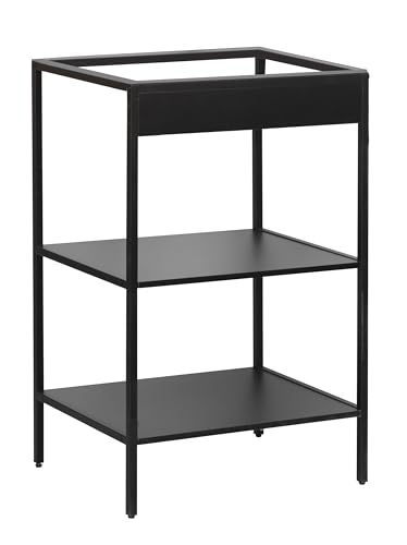 trendteam smart living - Lorin - Waschbeckenregal - Schwarz - Stilvolles Badregal mit 2 offenen Fächern - (BxHxT) 51 x 80 x 40 cm - praktische Aufbewahrung mit modernem Design von trendteam smart living
