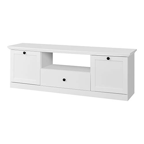 trendteam smart living - Lowboard Schrank TV-Schrank - Wohnzimmer - Baxter - Aufbaumaß (BxHxT) 139 x 49 x 41 cm - Farbe Weiß - 186031601 von trendteam smart living