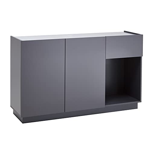 trendteam smart living - Sideboard Kommode Schrank - Wohnzimmer - Luca - Aufbaumaß (BxHxT) 138 x 83 x 40 cm - Farbe Grau Matt - 330002000 von trendteam smart living