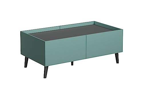 trendteam smart living - Couchtisch Wohnzimmertisch - Wohnzimmer - Melton - Aufbaumaß (BxHxT) 110 x 44 x 60 cm - Farbe Dusk Blue mit Anthrazit - 221011831 von trendteam smart living