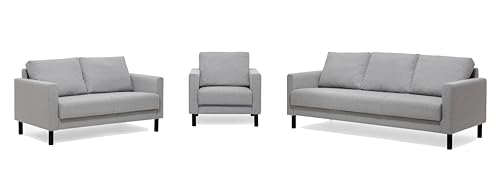 trendteam smart living - Werkzeuglose Montage - Polstersofa-Set Sofagarnitur - Wohnzimmer - Click&Sit - Farbe Grau - 2231909S0 von trendteam smart living