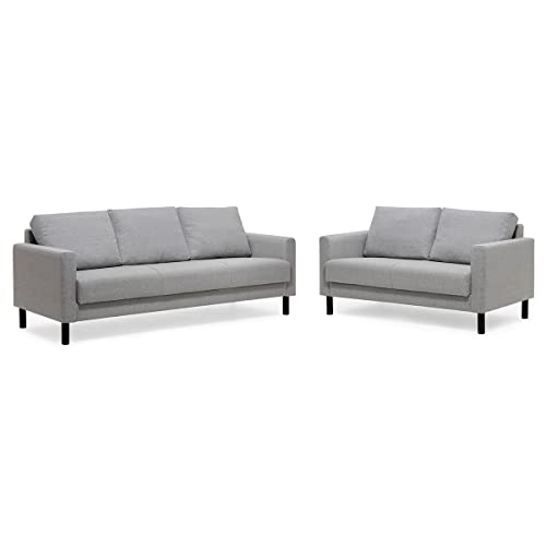 trendteam smart living - Werkzeuglose Montage - Polstersofa-Set Sofagarnitur - Wohnzimmer - Click&Sit - Farbe Grau - 2231908S0 von trendteam smart living