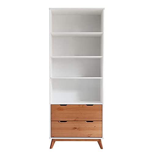 trendteam smart living - Regal Standeregal Bücherregal - Wohnzimmer - Aufbaumaß (BxHxT) 80 x 205 x 40 cm - Farbe Weiß - 330000400 von trendteam smart living