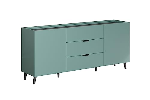 trendteam smart living - Sideboard Kommode Schrank - Wohnzimmer - Melton - Aufbaumaß (BxHxT) 180 x 82 x 42 cm - Farbe Dusk Blue mit Anthrazit - 221087231 von trendteam smart living