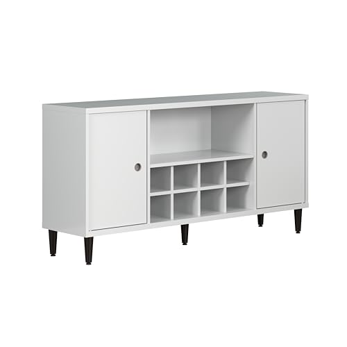 trendteam smart living - Werkzeuglose Montage - Wechselbare Türen - Sideboard Kommode Schrank - Wohnzimmer - Evolution - Aufbaumaß (BxHxT) 136 x 70 x 36 cm - Farbe Weiß mit Dunkelbraun - 221687201 von trendteam smart living