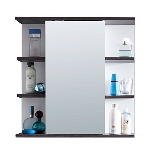 trendteam smart living - Spiegelschrank Spiegel - Badezimmer - California - Aufbaumaß (BxHxT) 60 x 60 x 20 cm - Farbe Weiß mit Rauchsilber - 162344103 von trendteam smart living