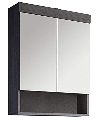 trendteam smart living - Spiegelschrank Spiegel - Badezimmer - Runner - Aufbaumaß (BxHxT) 58 x 75 x 18 cm - Farbe Sardegna Rauchsilber - 158150121 von trendteam smart living