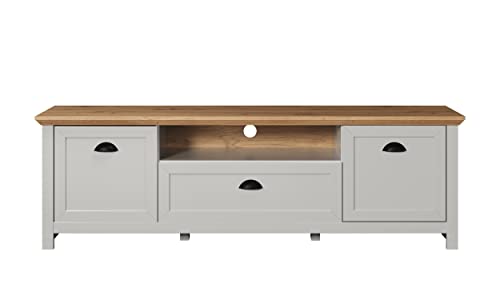 trendteam smart living - TV-Lowboard Schrank Fernsehschrank - Wohnzimmer - Landside - Aufbaumaß (BxHxT) 171 x 53 x 41 cm - Farbe Lichtgrau mit Artisan Eiche - 2118318F4 von trendteam smart living