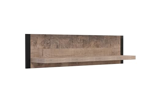 trendteam smart living - Wandboard Bücherleiste Bücherregal - Wohnzimmer - Emile - Aufbaumaß (BxHxT) 110 x 28 x 23 cm - Farbe Tabak Eiche mit Matera - 2029483C5 von trendteam smart living