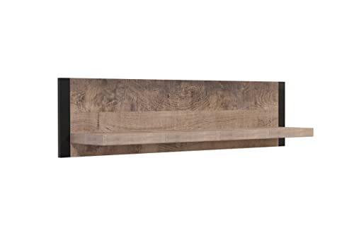 trendteam smart living - Wandboard Bücherleiste Bücherregal - Wohnzimmer - Emile - Aufbaumaß (BxHxT) 110 x 28 x 23 cm - Farbe Tabak Eiche mit Matera - 2029483C5 von trendteam smart living