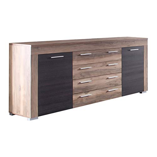 trendteam smart living - Sideboard Schrank Wohnzimmerschrank - Wohnzimmer - Boom - Aufbaumaß (BxHxT) 176 x 79 x 40 cm - Farbe Nussbaum Satin mit Touchwood dunkelbraun - 111187259 von trendteam smart living