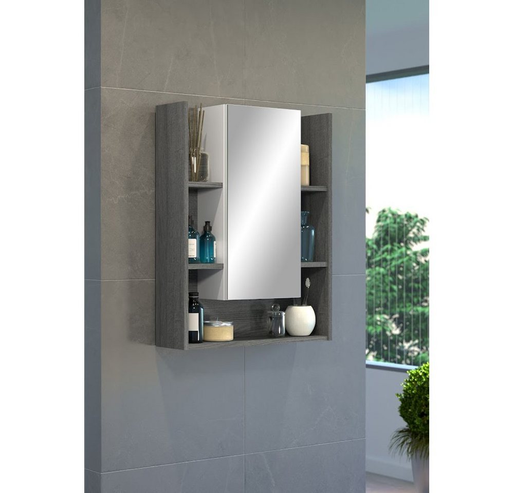 trendteam Badezimmerspiegelschrank Sardegna Spiegelschrank Badspiegel Badezimmerspiegel 60 x 77 x 18 cm von trendteam