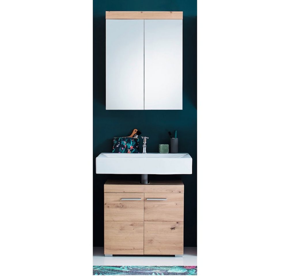trendteam Badmöbel-Set Amanda, Badmöbel Badmöbel-Set Waschbeckenunterschrank Spiegelschrank trendteam Badmöbel-Set Amanda, Badmöbel Badmöbel-Set Waschbeckenunterschrank Spiegelschrank von trendteam