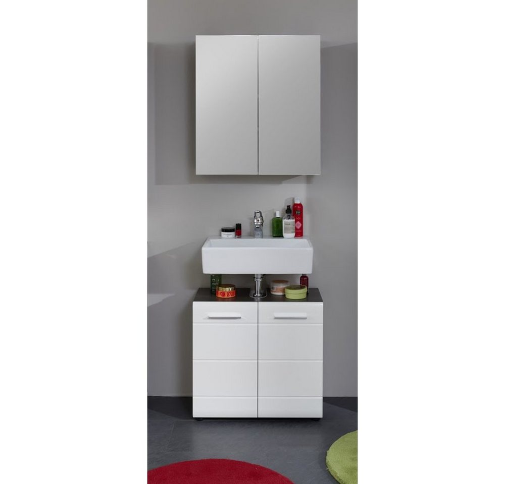 trendteam Badmöbel-Set, (2-St), Badschrank Waschbeckenunterschrank Spiegelschrank von trendteam