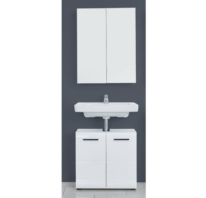 trendteam Badmöbel-Set Skin/Gloss, Badezimmermöbel-Set Spiegelschrank Waschbeckenunterschrank Weiß trendteam Badmöbel-Set Skin/Gloss, Badezimmermöbel-Set Spiegelschrank Waschbeckenunterschrank Weiß von trendteam