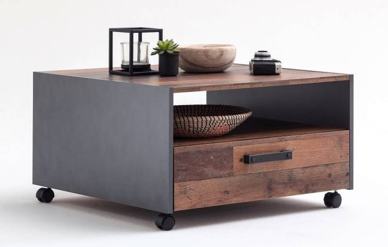 trendteam Couchtisch Couchtisch, Old Used Wood / Matera grau, Beistelltisch, Indy, (no-Set), Breite 70 cm,Tischplatte aus Holzwerkstoff von trendteam