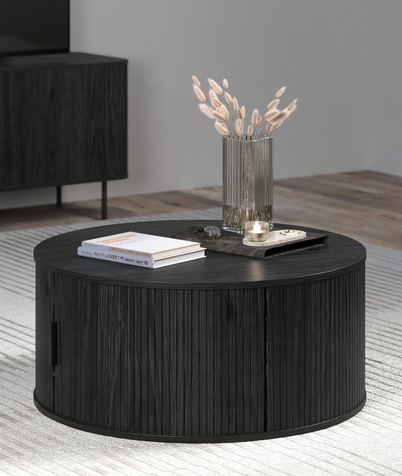 trendteam Couchtisch Couchtisch Ronin, Esche Schwarz, rund (no-Set), Breite 80 cm von trendteam