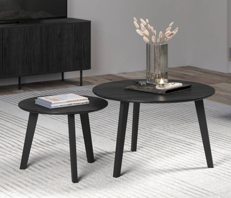 trendteam Couchtisch Couchtisch Set Ronin, Esche schwarz, 2-teilig (2er Set), 2-teilig von trendteam