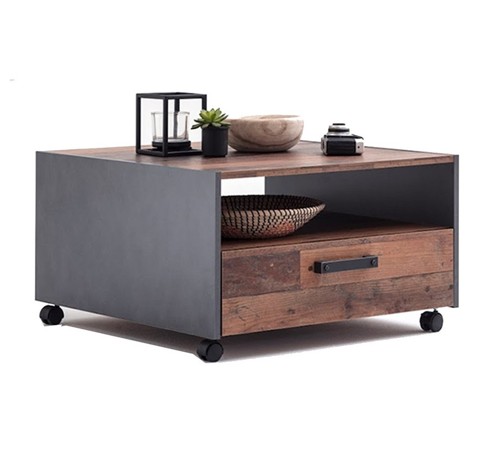 trendteam Couchtisch Universal, Wohnzimmertisch Sofatisch Loungetisch Old Used Wood 70 x 40 x 70 cm von trendteam
