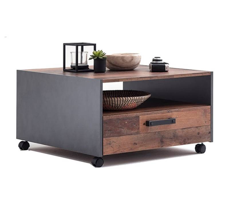 trendteam Couchtisch Universal, Wohnzimmertisch Sofatisch Loungetisch Old Used Wood 70 x 40 x 70 cm von trendteam