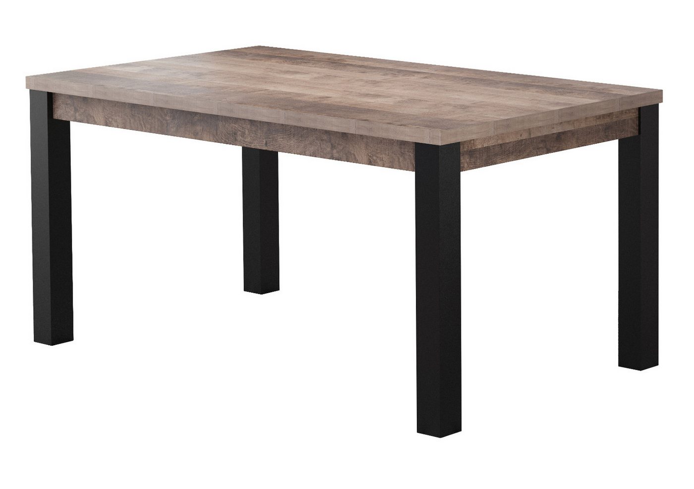 trendteam Esstisch Emile (Tisch in Eiche Tabak und schwarz, 160 x 90 cm), bis zu 6 Personen von trendteam
