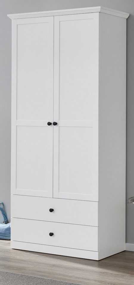 trendteam Garderobenschrank Baxter (Garderobe und Schuhschrank in weiß, 81 x 196 cm) bis zu 7 Fächer von trendteam