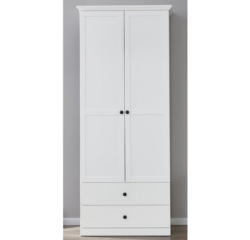 trendteam Garderobenschrank BrandsonBaxter Flurschrank Kleiderschrank Schrank Weiß 81 x 196 x 41 cm von trendteam