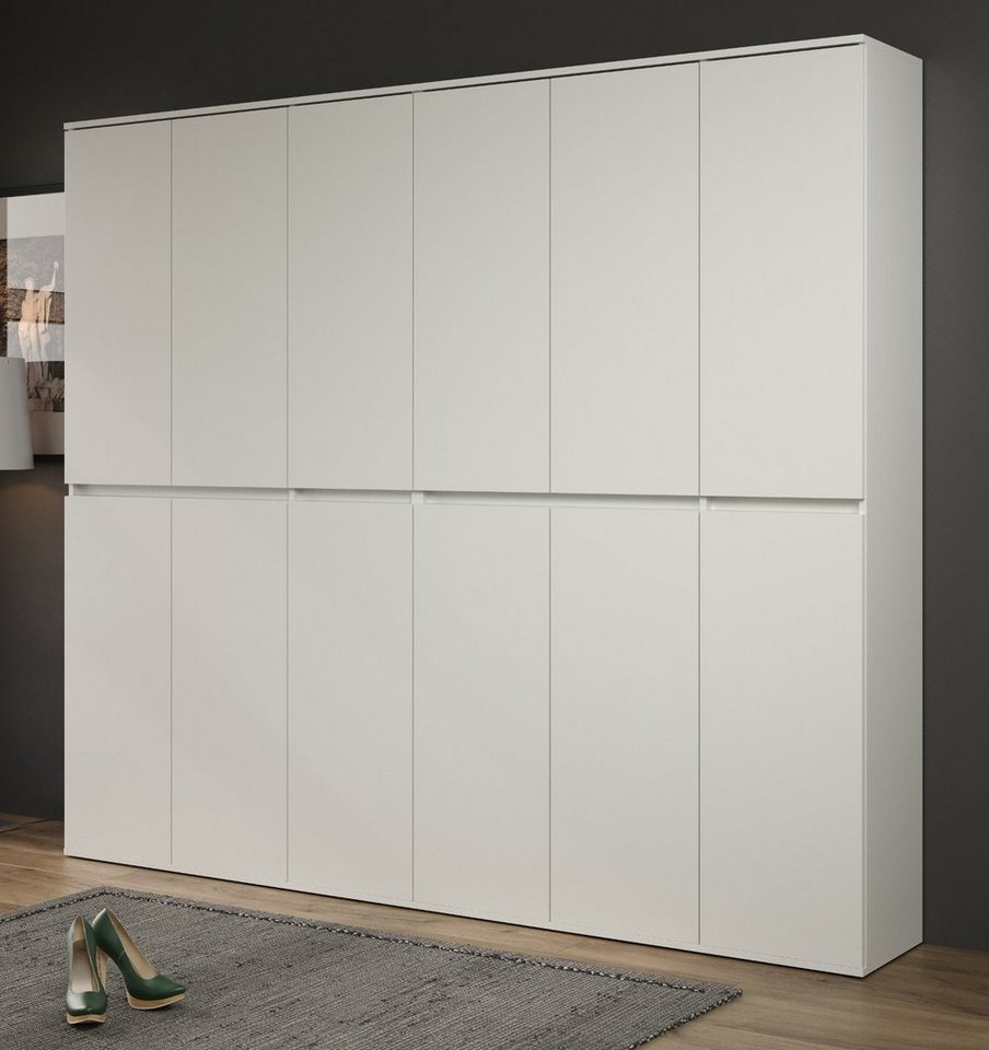 trendteam Garderobenschrank Nevada (Garderobe und Schuhschrank, 12-türig, 222 x 191 cm) variable Inneneinteilung von trendteam