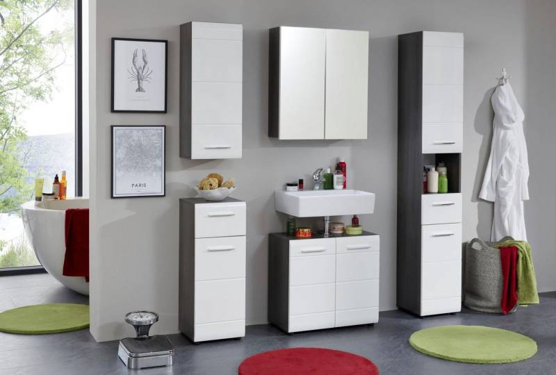 INOSIGN Hängeschrank Sovana Höhe 77 cm, Badezimmerschrank mit Fronten in Hochglanz- oder Holzoptik von INOSIGN