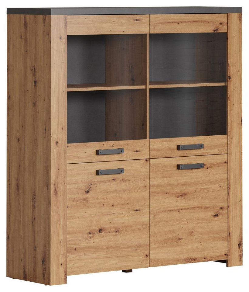 trendteam Highboard FOLLOW, B 127 cm, H 139 cm, Artisan Eiche Dekor von trendteam