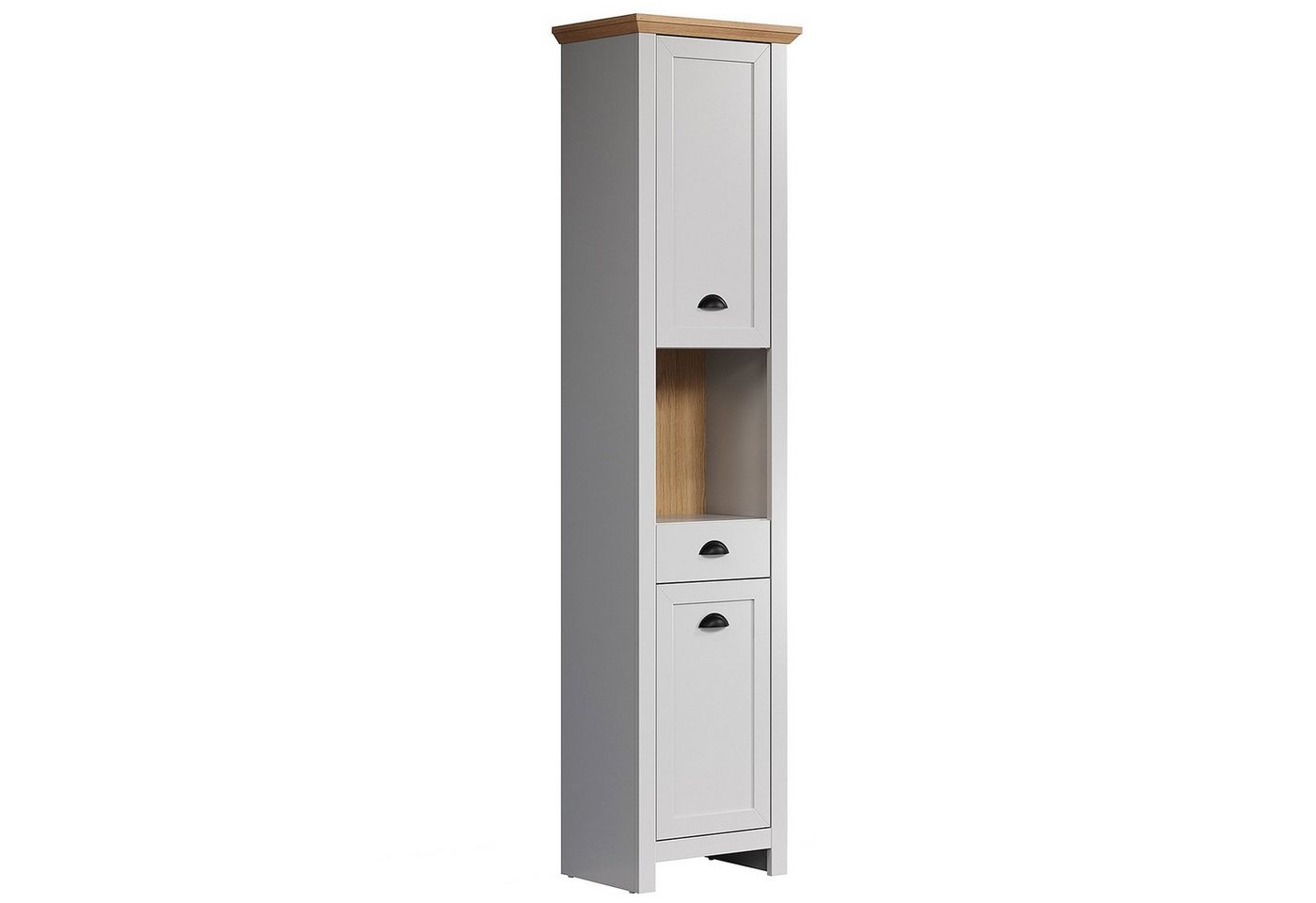 trendteam Hochschrank Landside Badschrank Stauraumschrank Hochschrank Regal Schrank Grau 46x191x33cm von trendteam