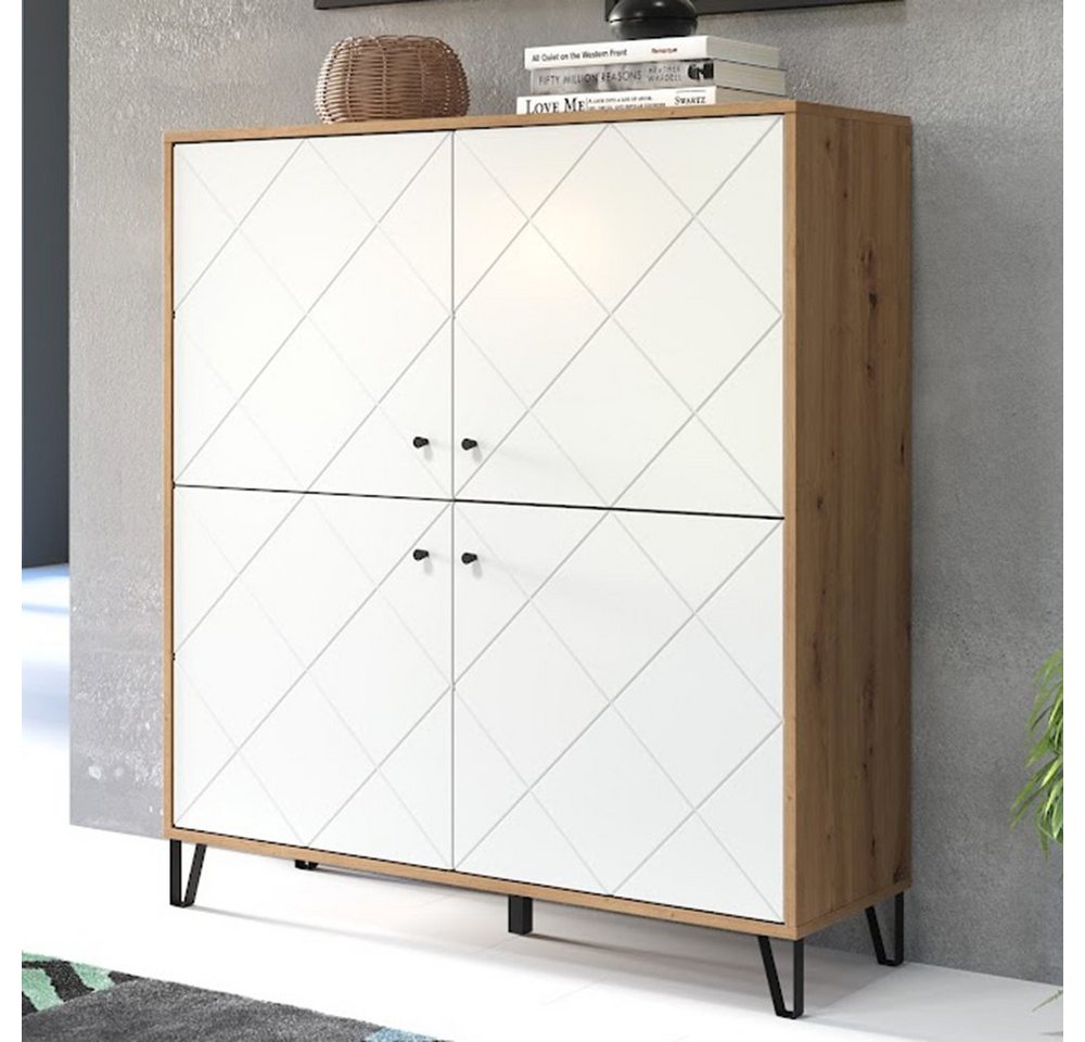 trendteam Hochschrank Touch Highboard Kommode Schrank Wohnzimmermöbel Standschrank von trendteam