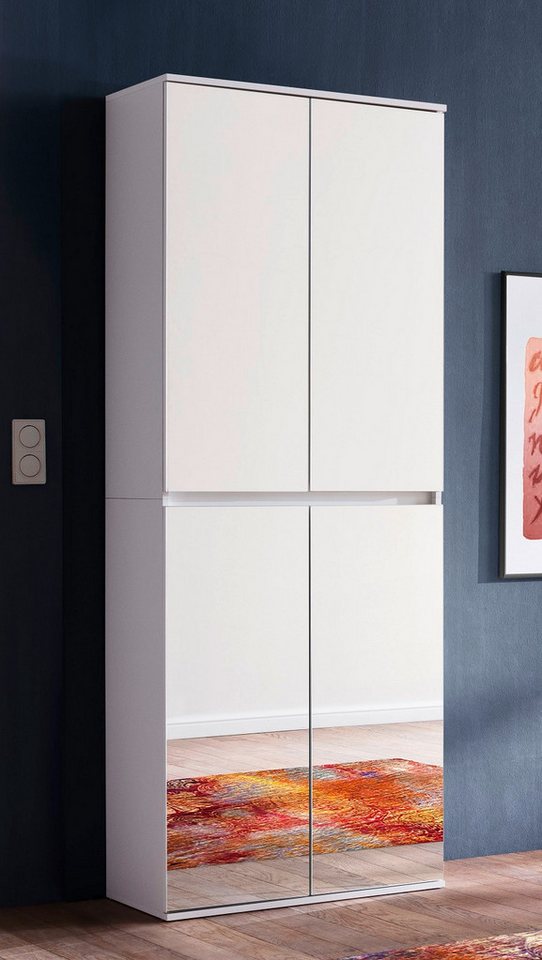 trendteam Kleiderschrank Garderobenschrank Mirror, weiß, Spiegeltüren trendteam Kleiderschrank Garderobenschrank Mirror, weiß, Spiegeltüren von trendteam