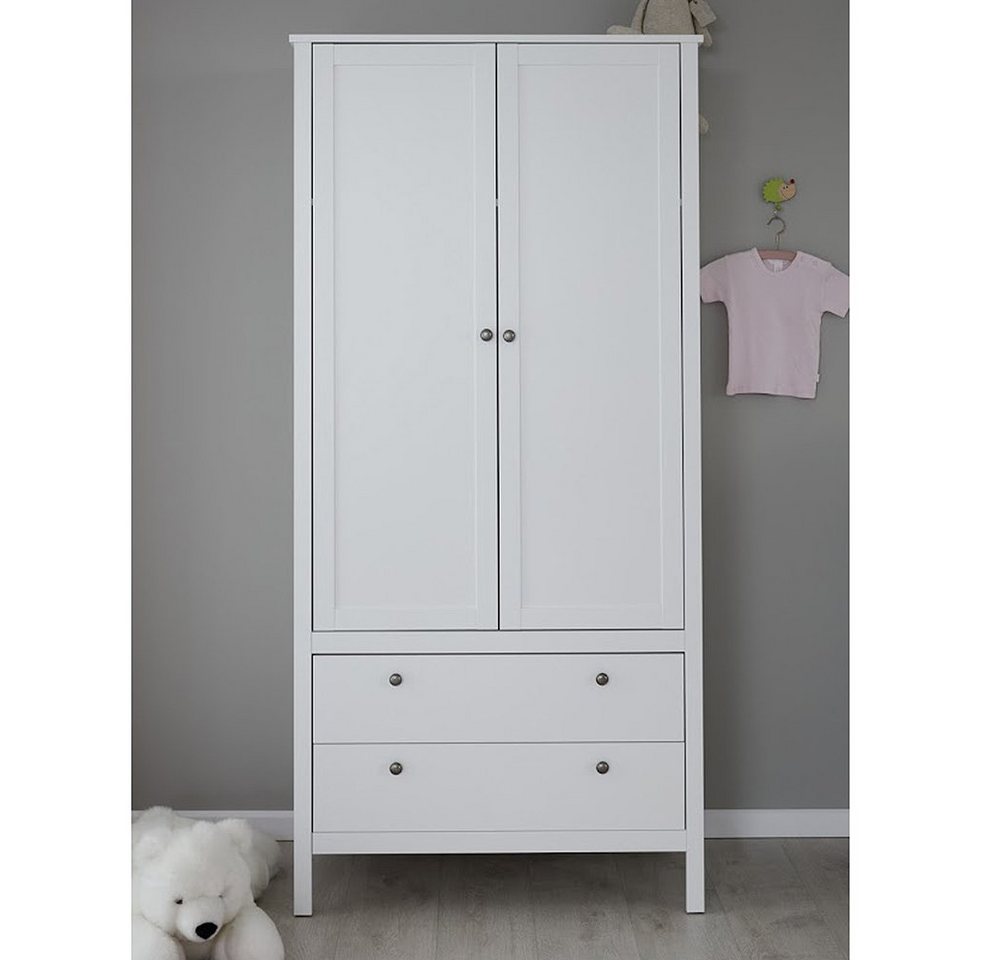 trendteam Kleiderschrank Kinderkleiderschrank Wandschrank mit Schubladen Weiß 91x192x51 cm trendteam Kleiderschrank Kinderkleiderschrank Wandschrank mit Schubladen Weiß 91x192x51 cm von trendteam