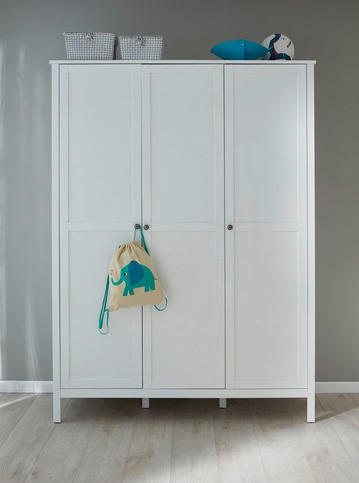 trendteam Kleiderschrank Kleiderschrank Ole, 3-türig, weiß, Landhaus trendteam Kleiderschrank Kleiderschrank Ole, 3-türig, weiß, Landhaus von trendteam