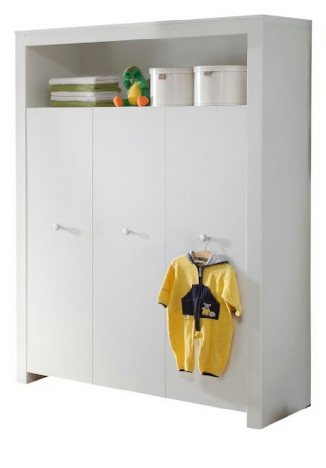 trendteam Kleiderschrank Olivia (3-türig, 130 x 186 cm, Schrank weiß matt) auch mit rosa oder blau von trendteam