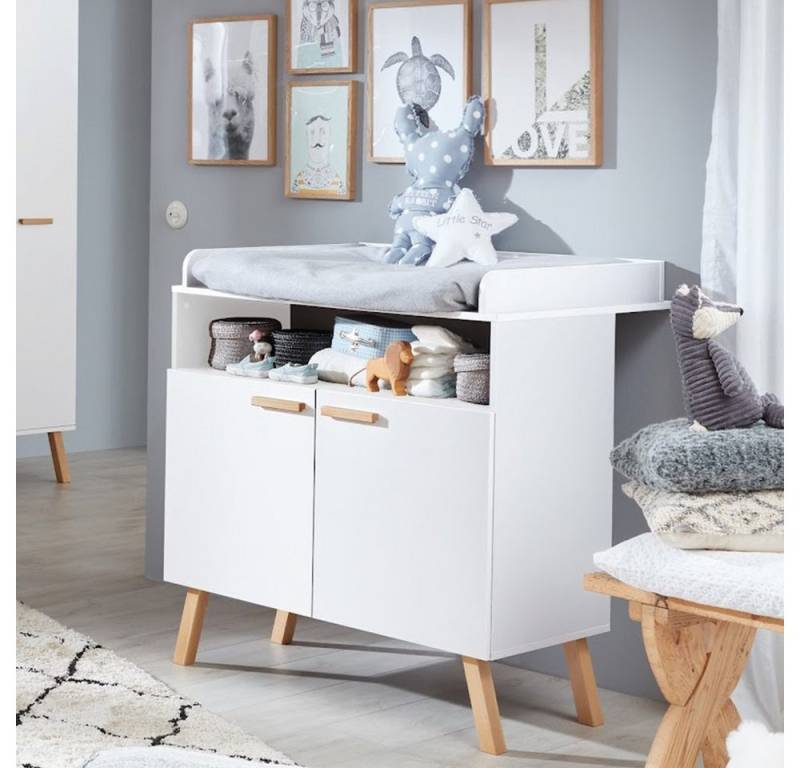 trendteam Kommode Mats, Wickelkommode Wickeltisch Wickelschrank Babykommode von trendteam