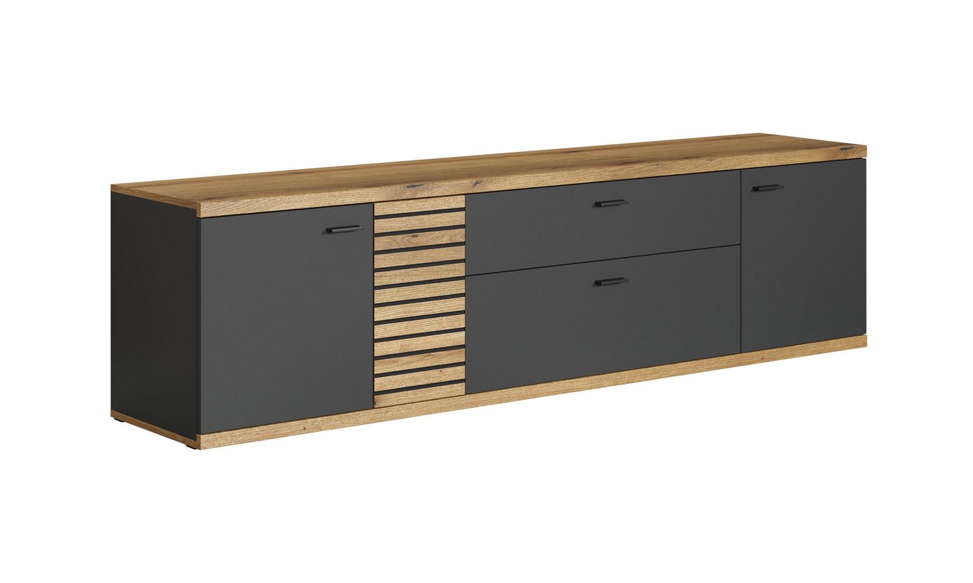 trendteam Lowboard (TV-Lowboard), Lowboard TV-Board Unterschrank 202 x 55 x 42 cm von trendteam